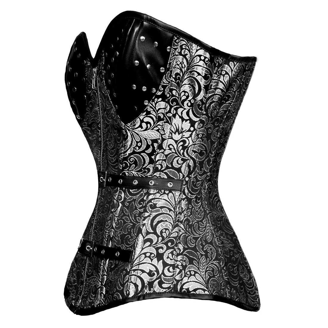 Melania Authentic Steel Boned Gothic Longlined Overbust Corset