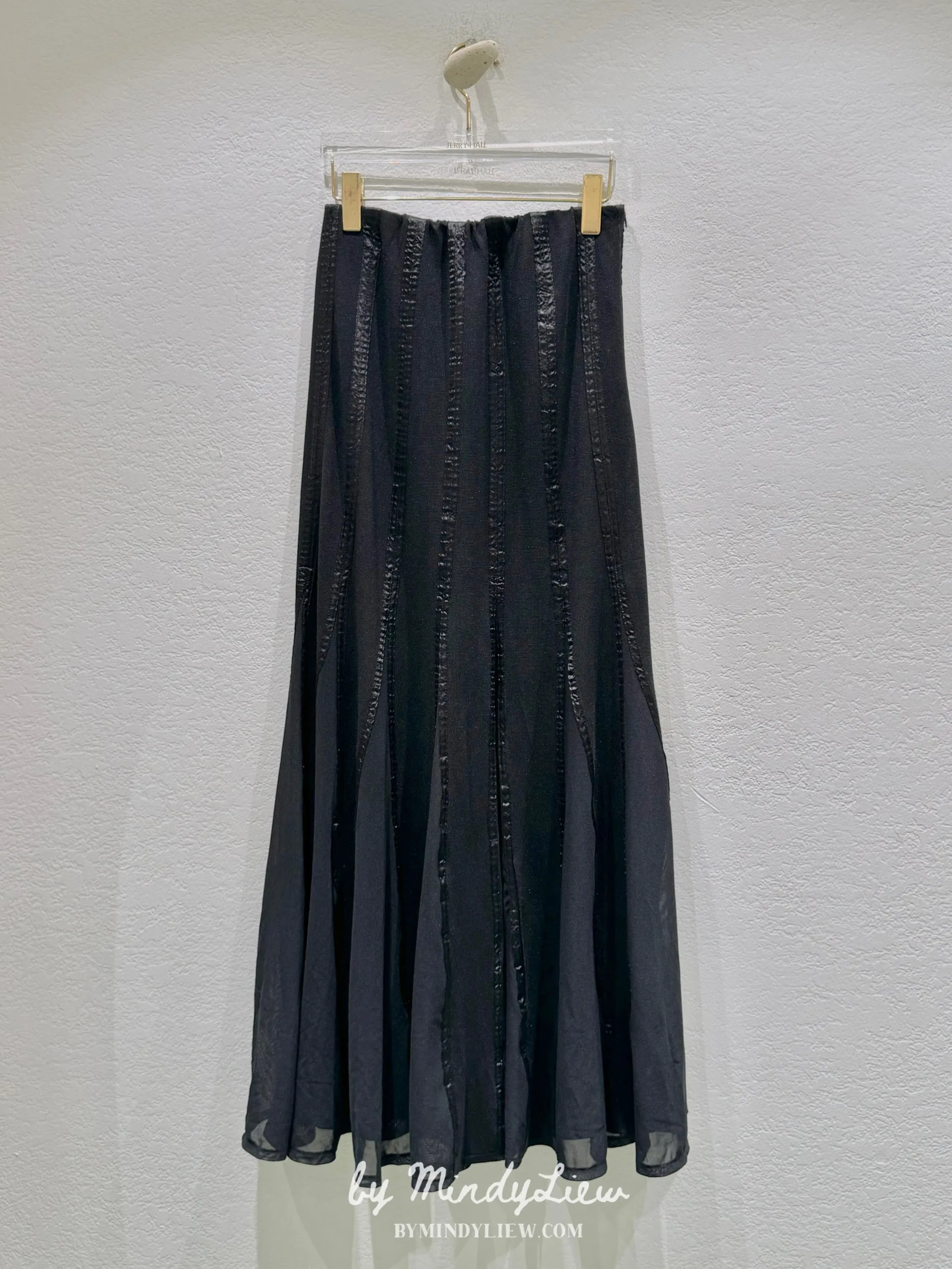 ML24916 Gauze Black Skirt