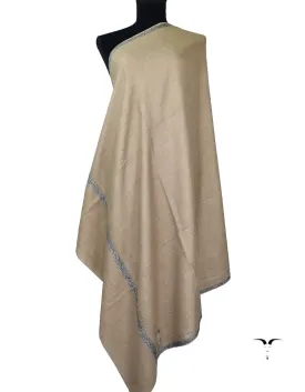 Natural Pashmina Shawl With Sozni Work 5506