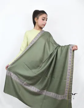 Natural Pashmina Shawl With Sozni Work 5690