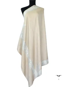 Natural Pashmina Shawl with Tilla 5414