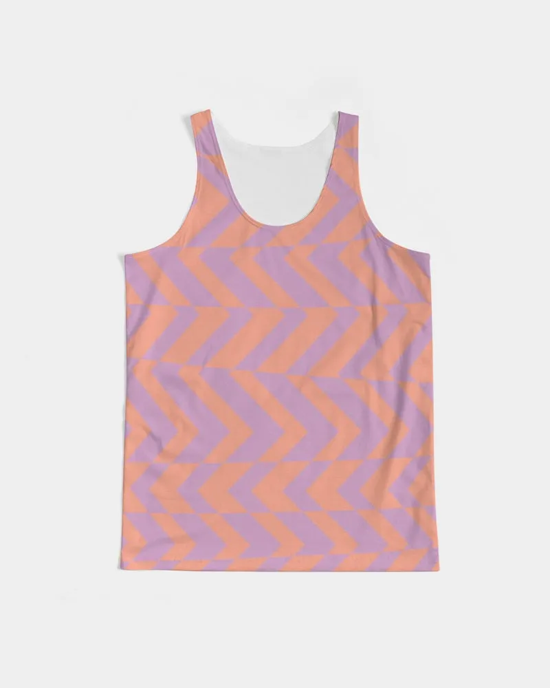 Peach & Orchid Stripe Men's Tank