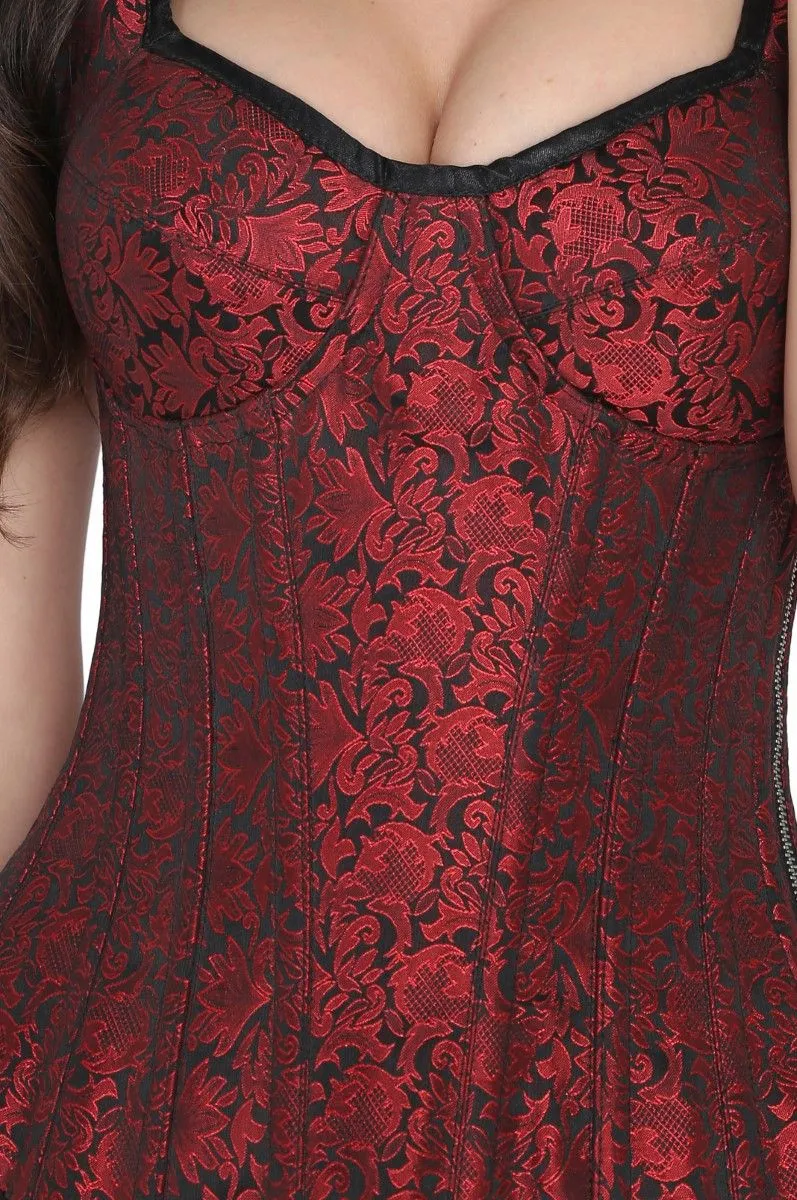 Plain brocade Shoulder Support Overbust corset