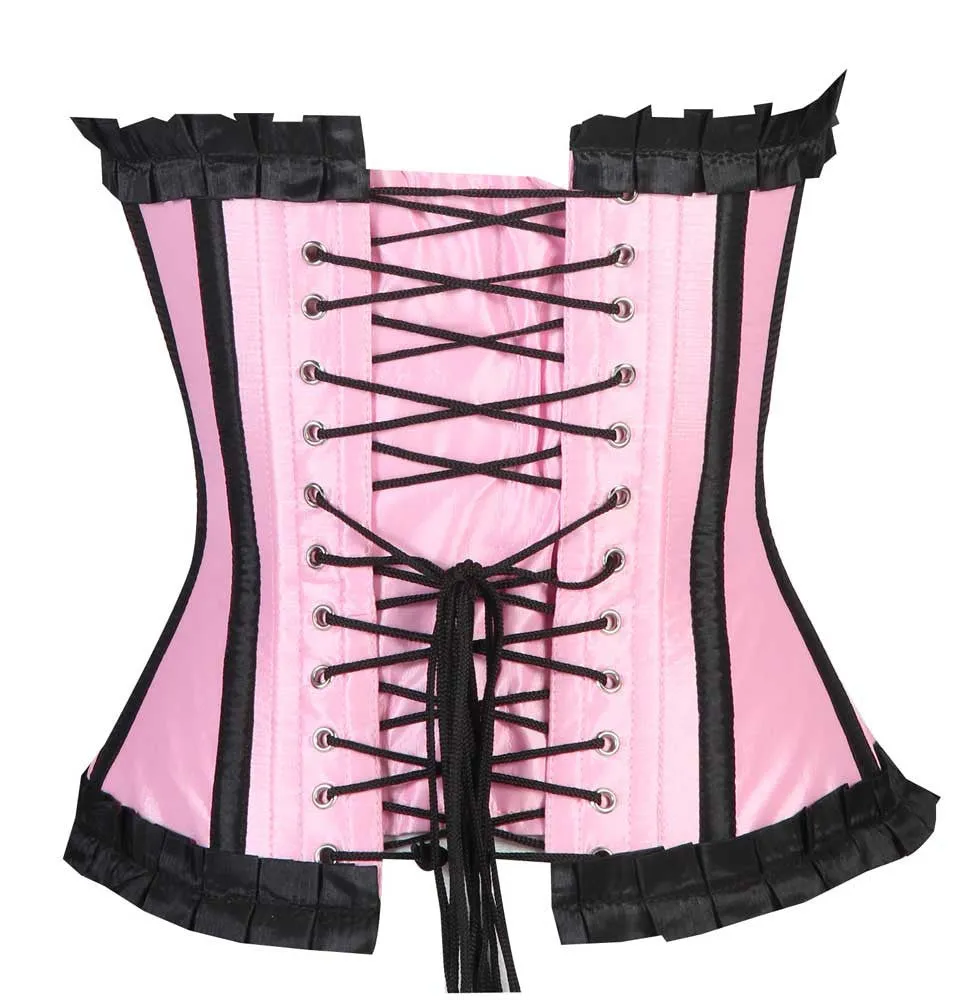 Quintella Black Satin Authentic Overbust Corset