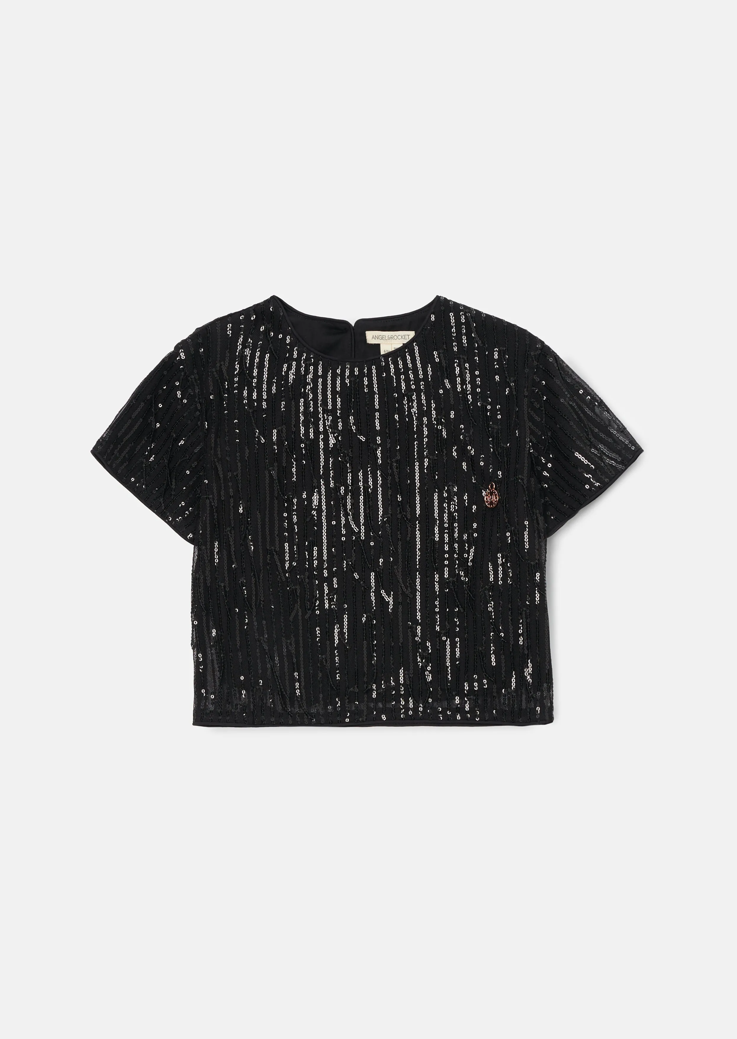 Sadie Black Tassel Sequin Top