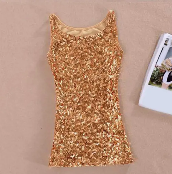 Sequin Sleeveless Tank Top