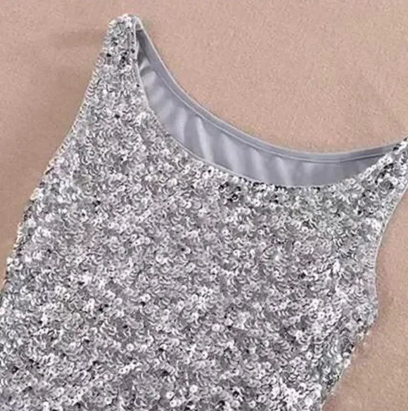 Sequin Sleeveless Tank Top