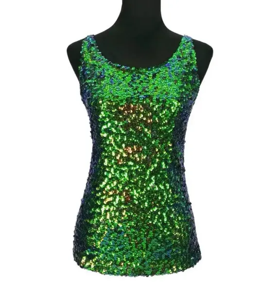 Sequin Sleeveless Tank Top