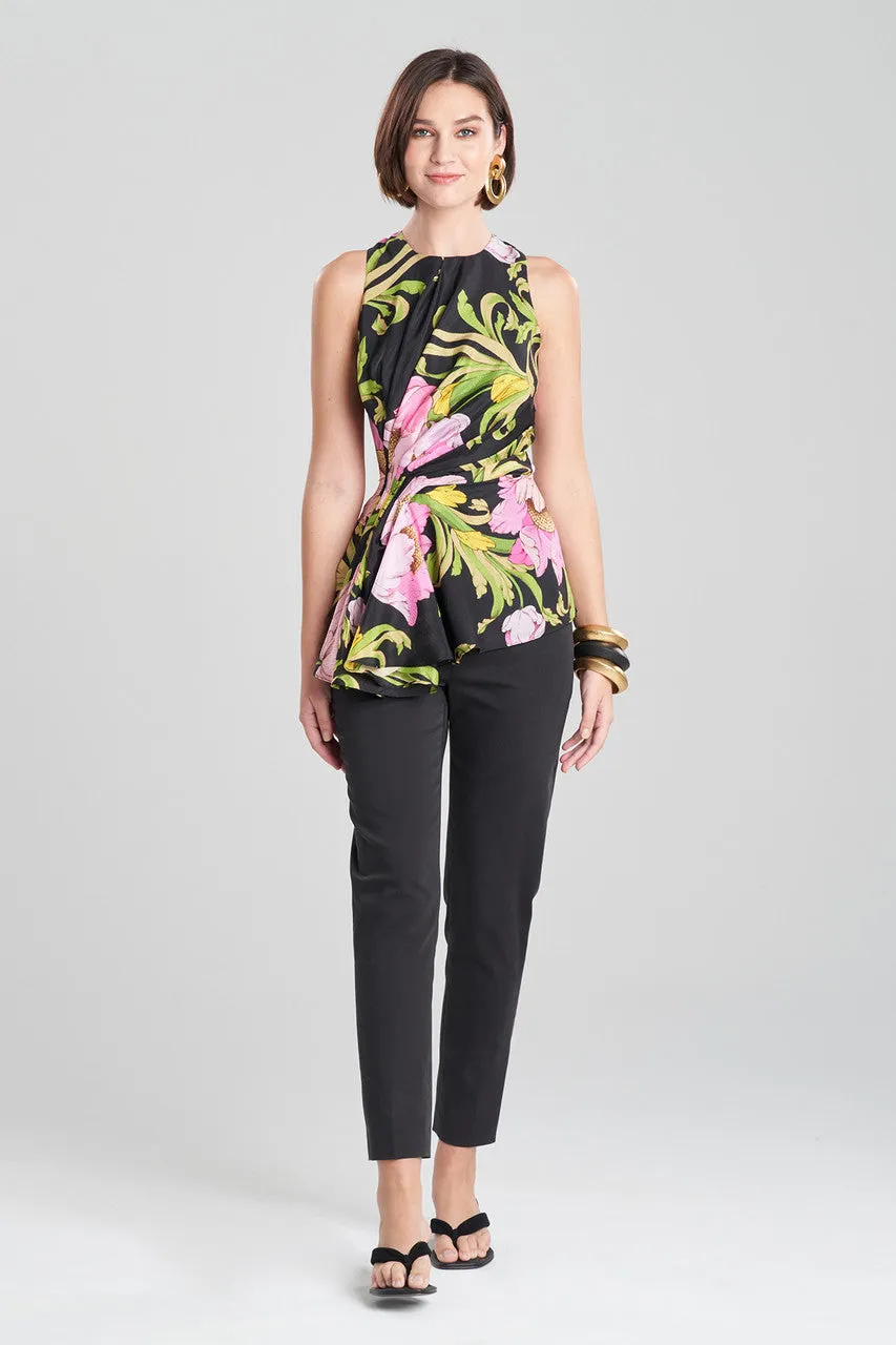 Shinjo Obi Silk Side Drape Top