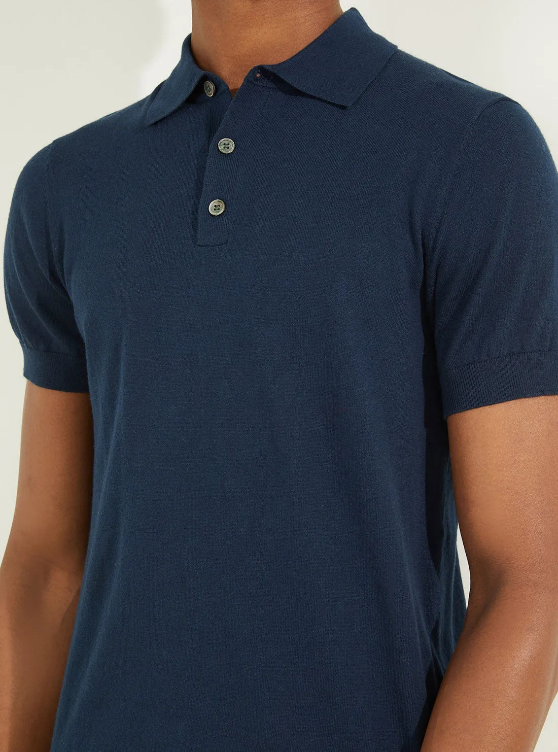 Silk Blue Bryan Polo T-Shirt
