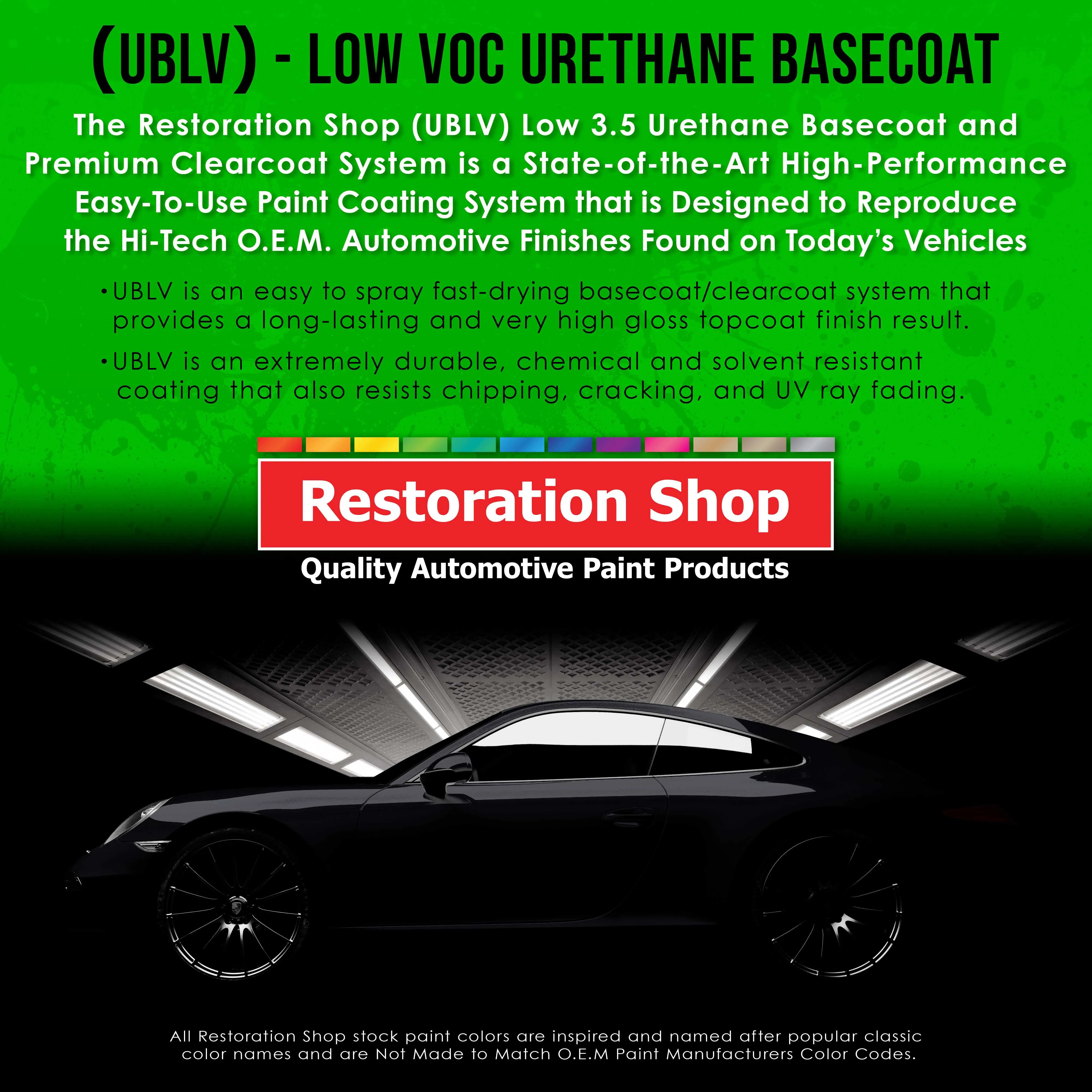 Silver Aqua Metallic - LOW VOC Urethane Basecoat Auto Paint - Quart Paint Color Only - Professional High Gloss Automotive Coating