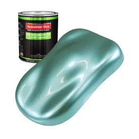 Silver Aqua Metallic - LOW VOC Urethane Basecoat Auto Paint - Quart Paint Color Only - Professional High Gloss Automotive Coating