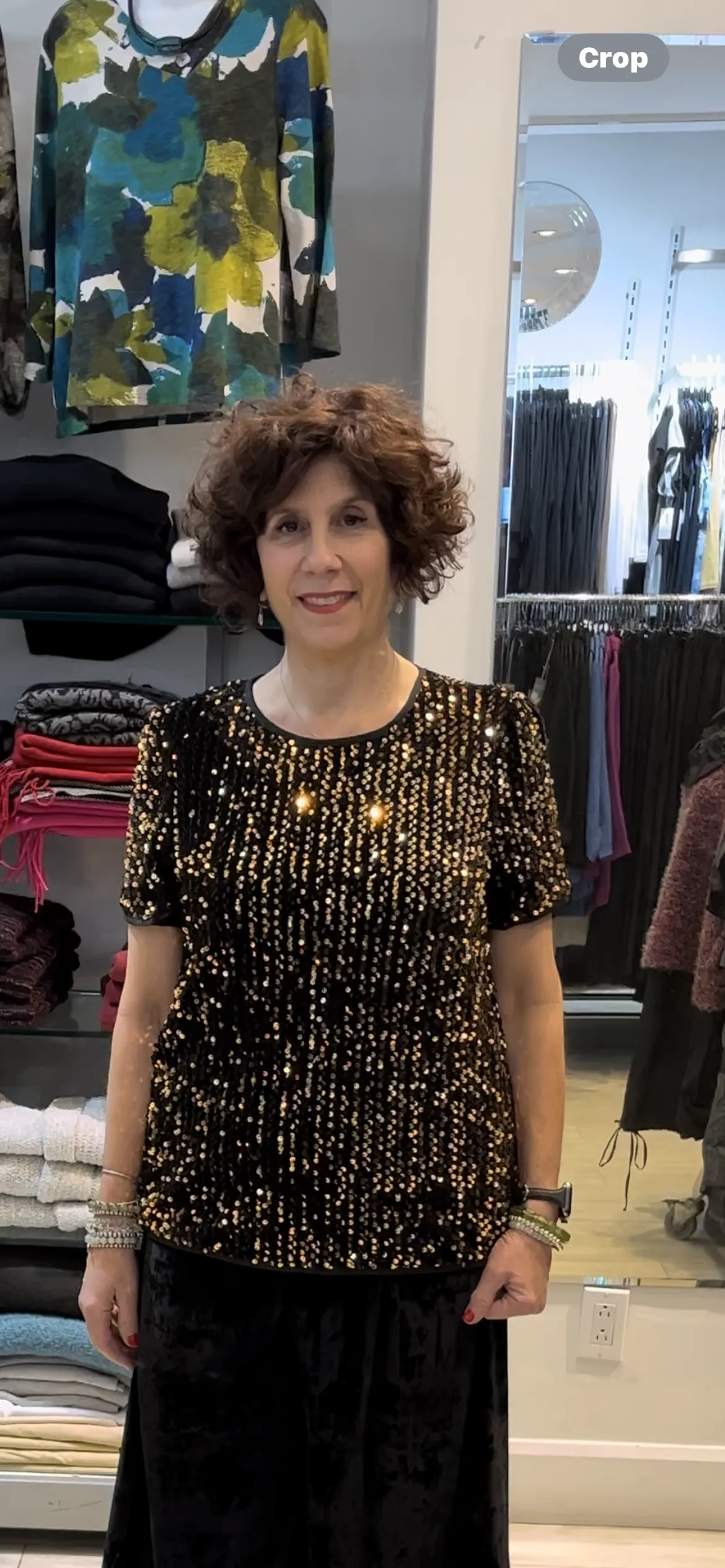 SiSi Fashion, Mimi Sequin Top, Multicolor