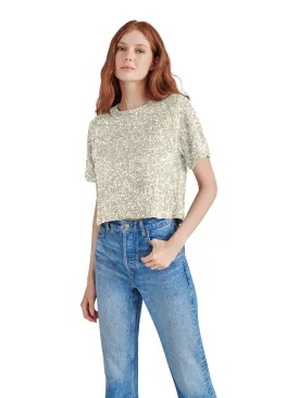 STE Ivory Sequin Velvet Cressa Top