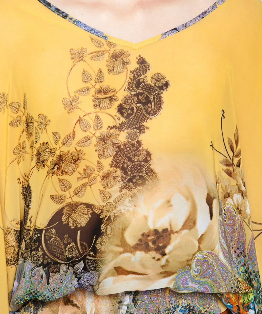 SUNDAY MORNING KIMONO BLOUSE IN GOLD