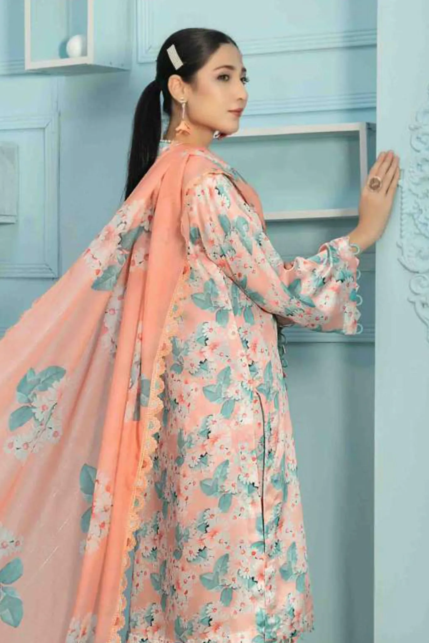 Tehreem by Tawakkal Unstitched 3 Piece Silk Digital Printed Collection'2022-T-7877