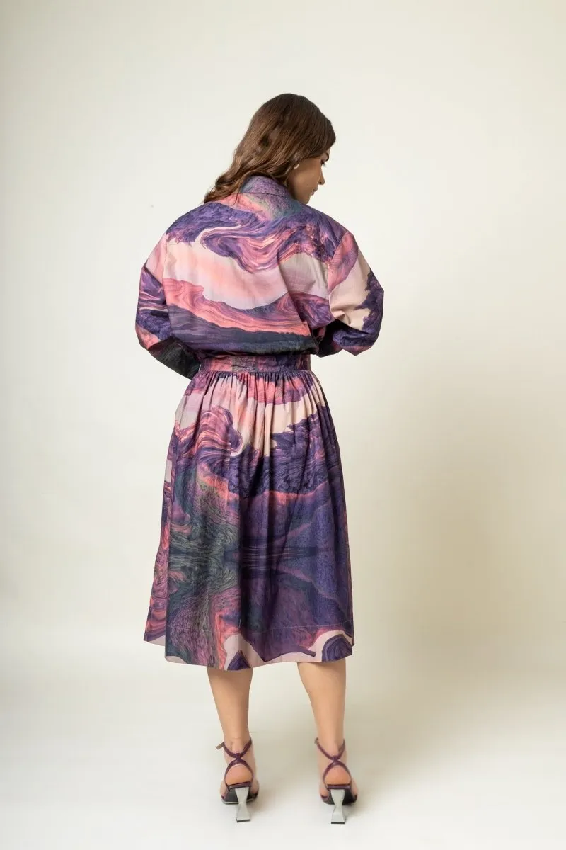 Upcycled Cotton Jean Printed Set