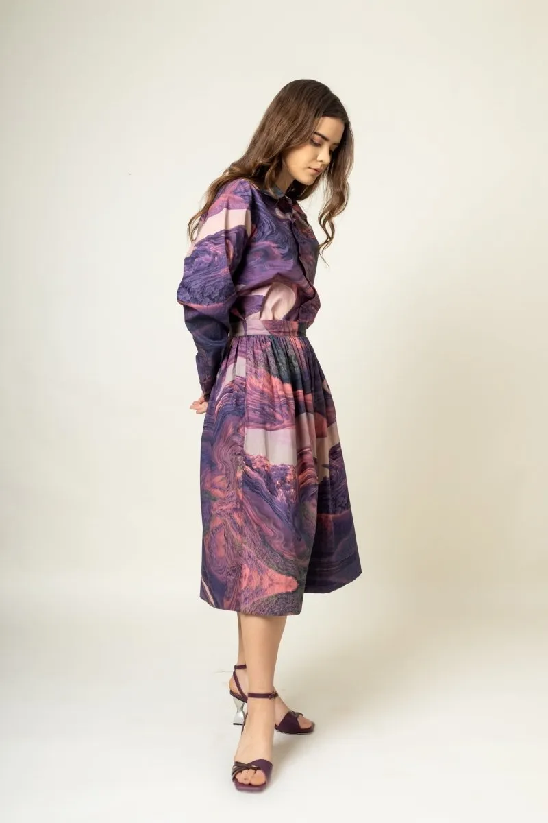 Upcycled Cotton Jean Printed Set