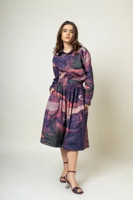 Upcycled Cotton Jean Printed Set