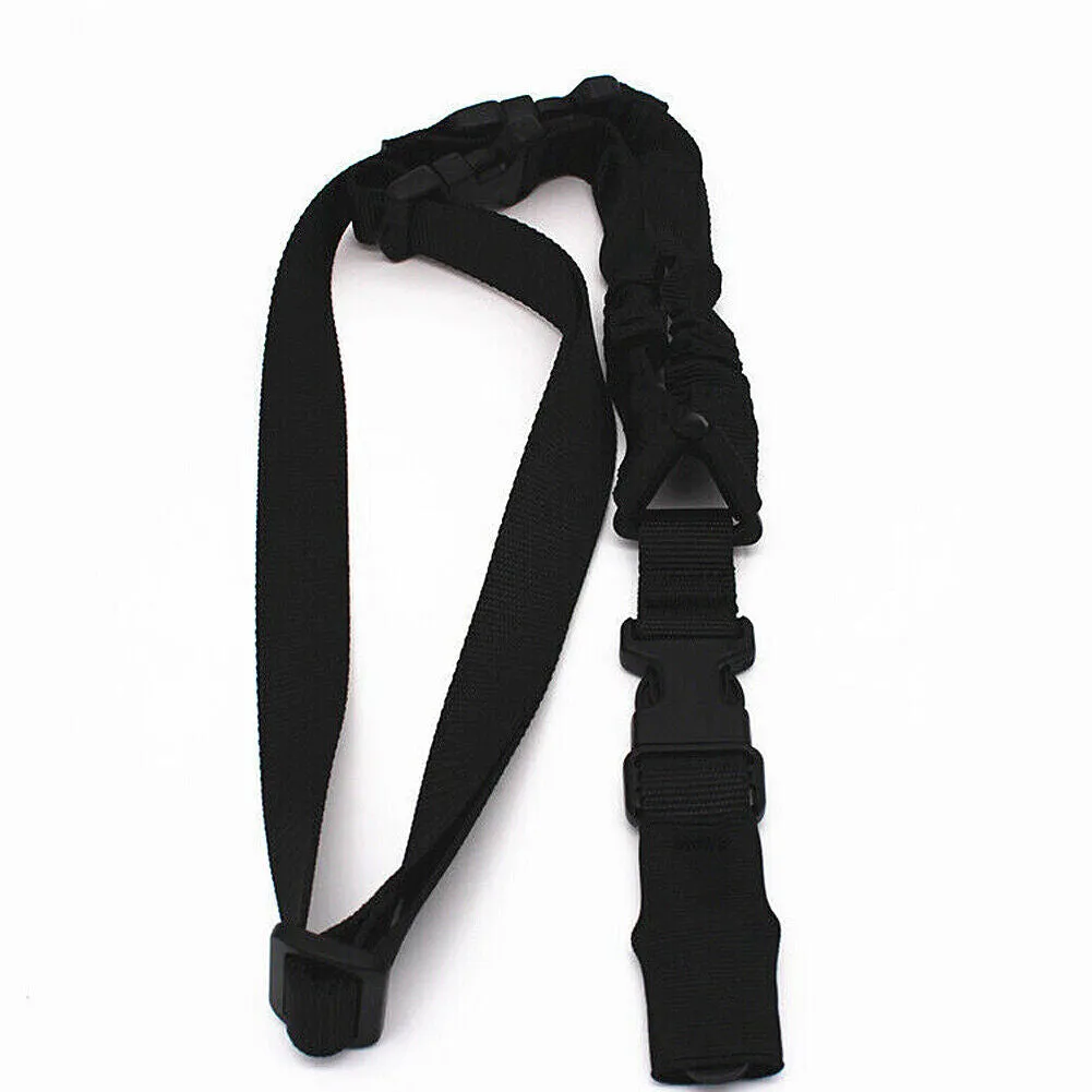 US 1~2 Pack Tactical Single Point Rifle Gun Sling Bungee Strap Adjustable Buckle