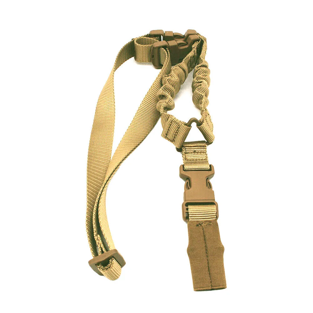 US 1~2 Pack Tactical Single Point Rifle Gun Sling Bungee Strap Adjustable Buckle