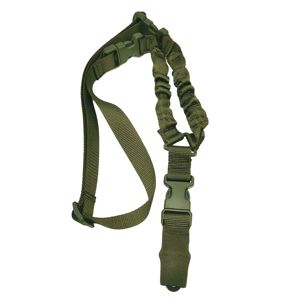 US 1~2 Pack Tactical Single Point Rifle Gun Sling Bungee Strap Adjustable Buckle