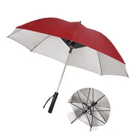 UV Coated Umbrella with Fan and Powerbank