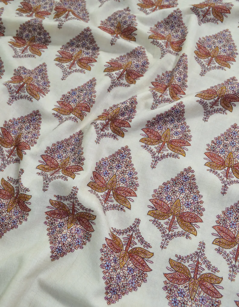 White Pashmina Shawl With Sozni Work 5924