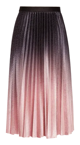 YAYING Gradient Pleated Midi Skirt